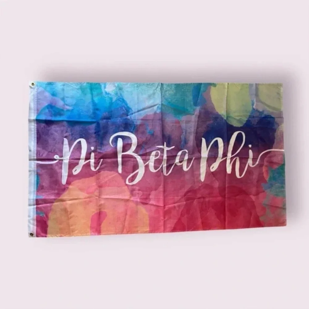 Pi Beta Phi Watercolor Flag